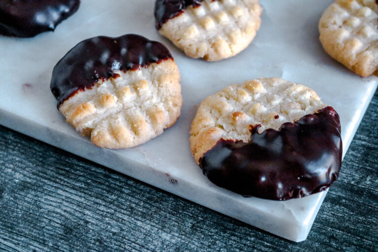 Butter Cookies With Almond Flour (Dipped in Chocolate)
