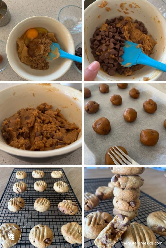 4 ingredient choc chip cookies gluten free process