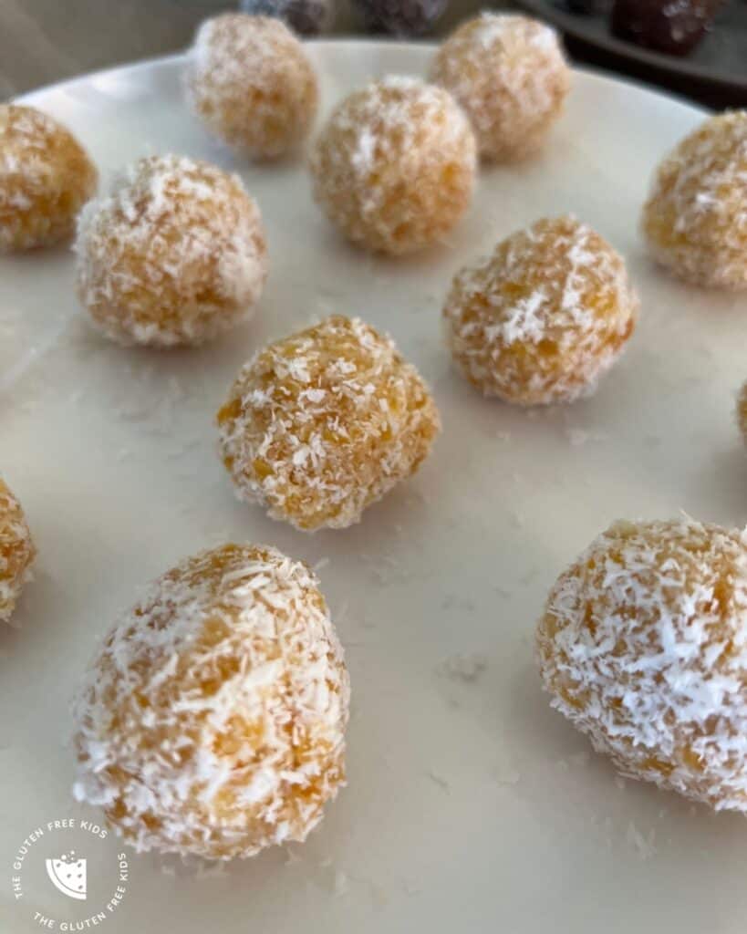 Apricot Bliss Balls - Vertical Shot