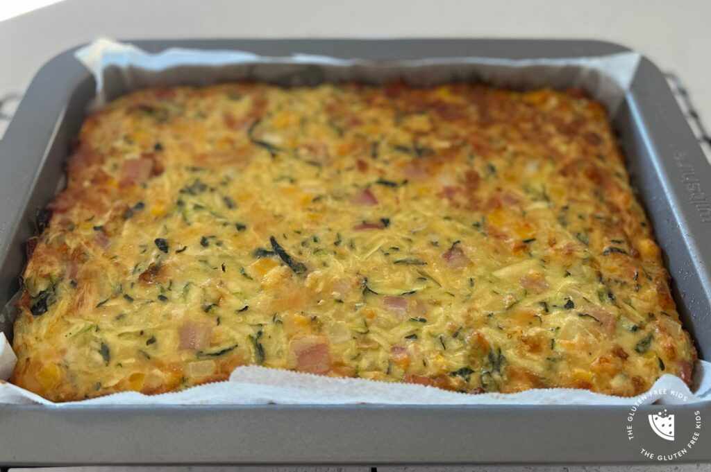 Baked Zucchini Slice with Rice Flour