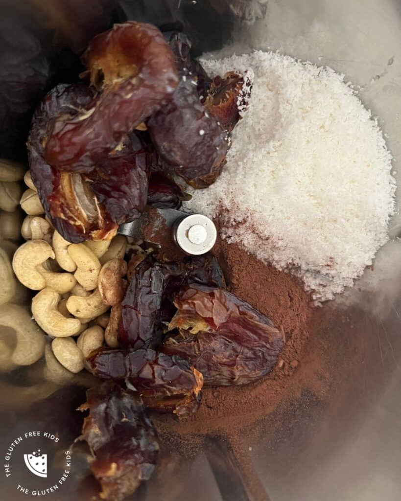 Coconut Energy Balls made in a food processor