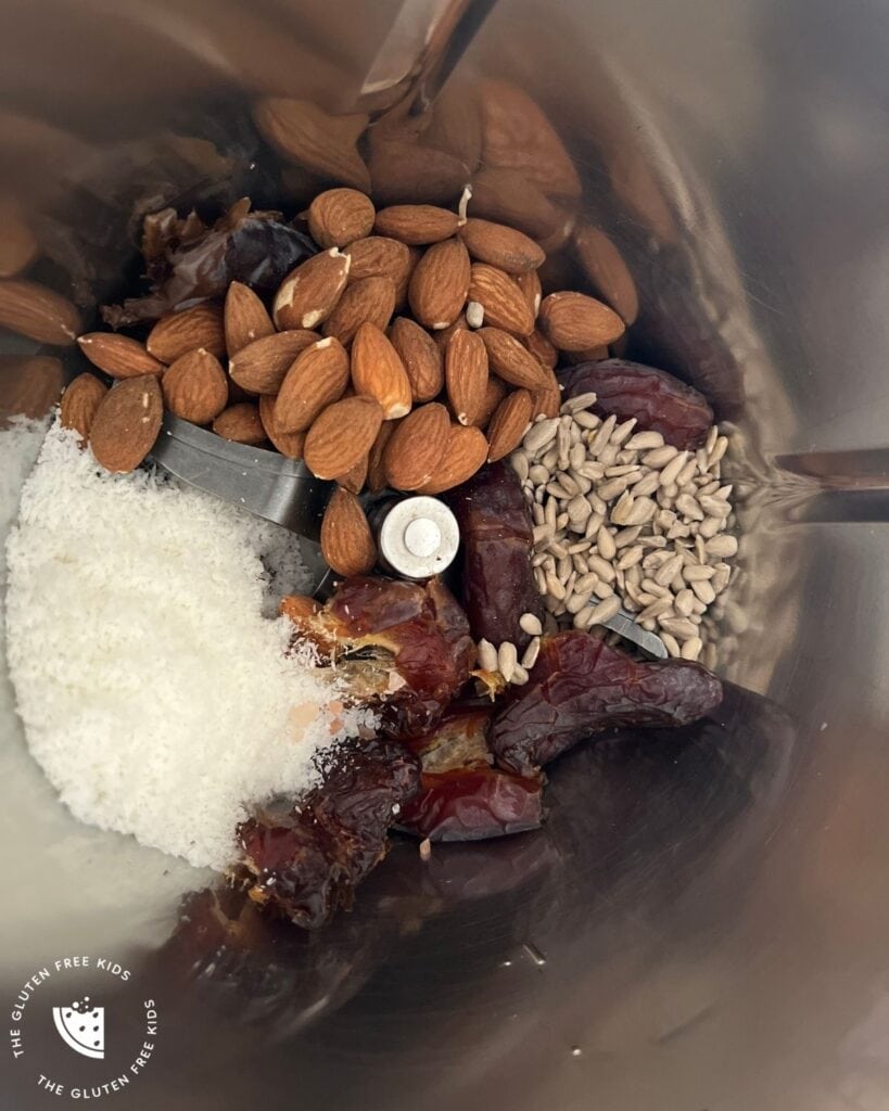 Date Energy Balls - ingredients in food processor