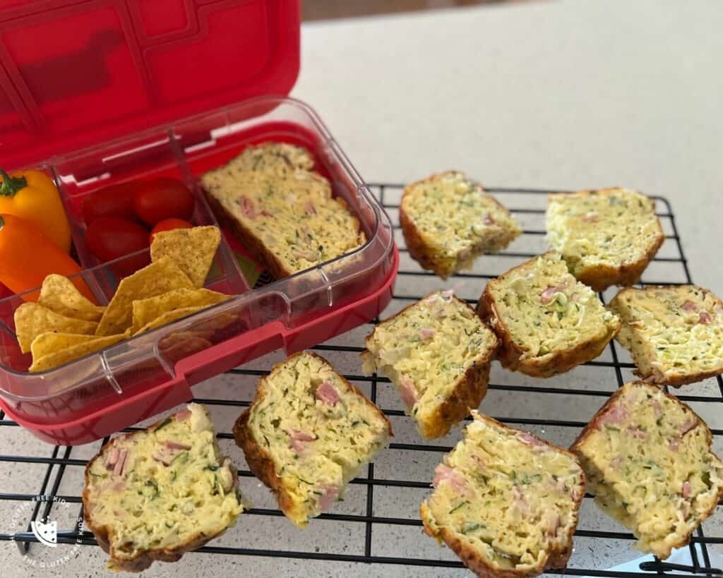 Gluten Free Zucchini Bread in lunchbox