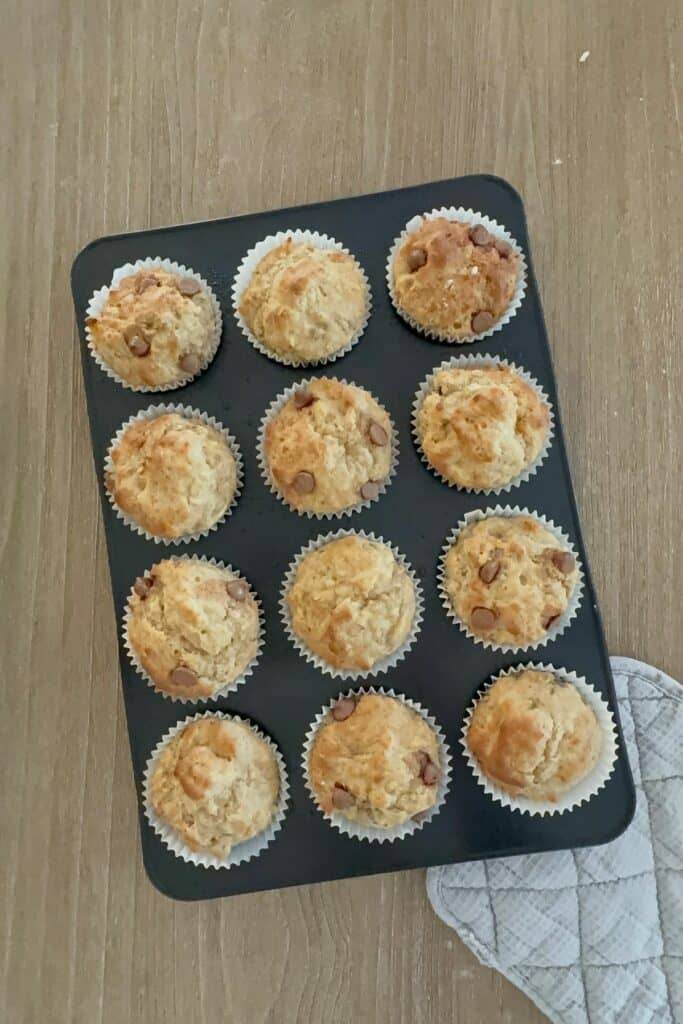 bake gluten-free banana muffins for 18 minutes