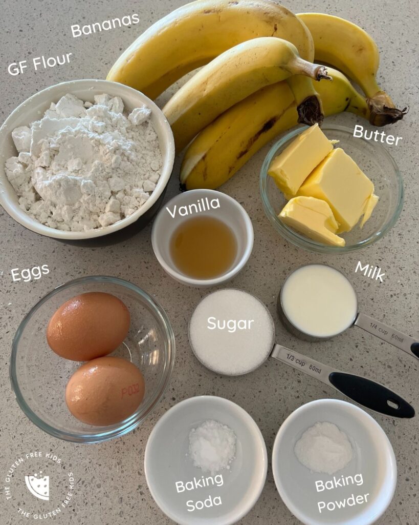 banana muffins - ingredients required to make gluten free banana muffins