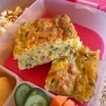close up of gluten free zucchini slice