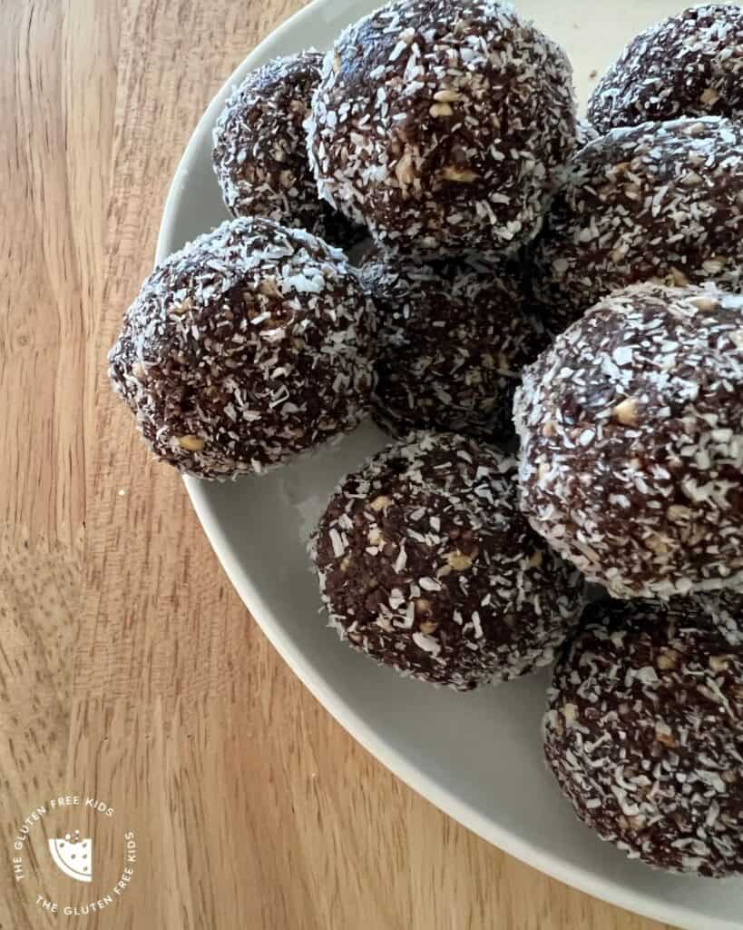 batch cooking coconut energy balls