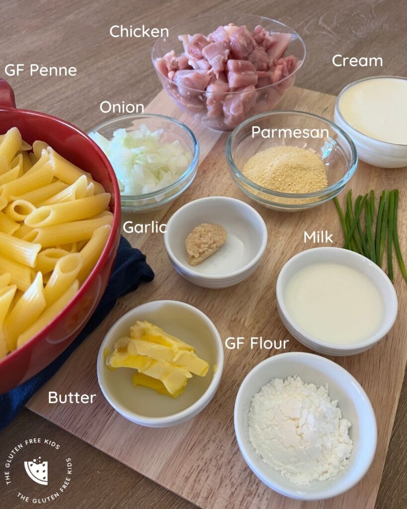Creamy Chicken Pasta - ingredients you need