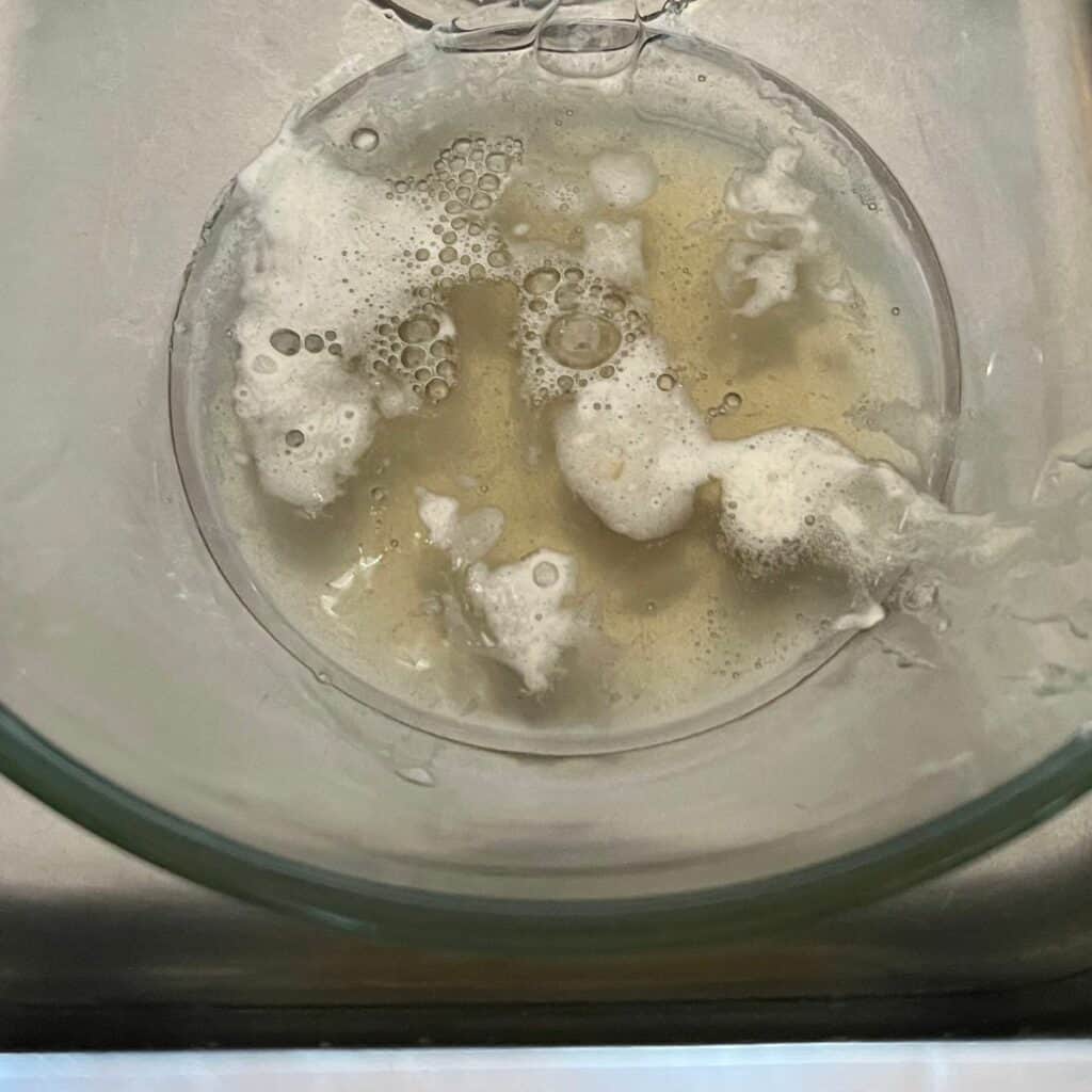 Marshmallow Gluten-Free mixture once boiled