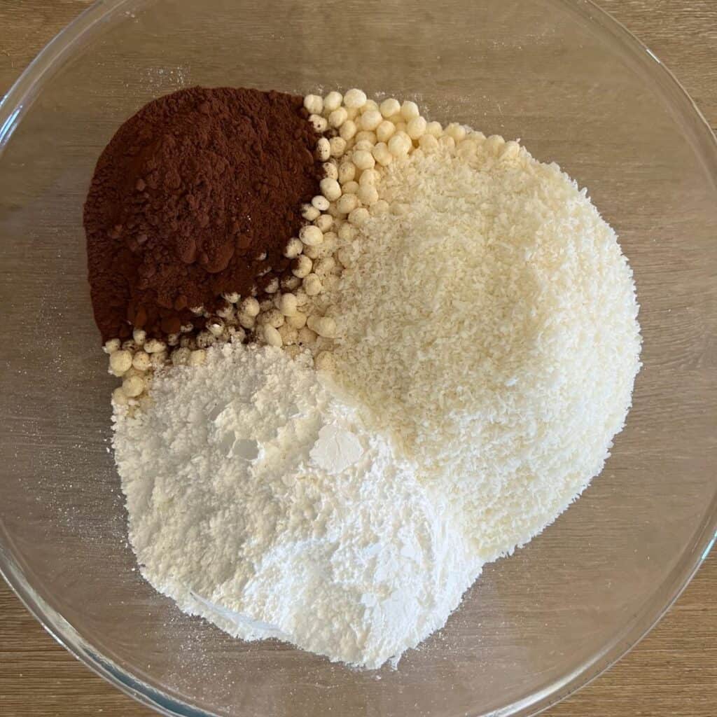 dry ingredients for chocolate crackles