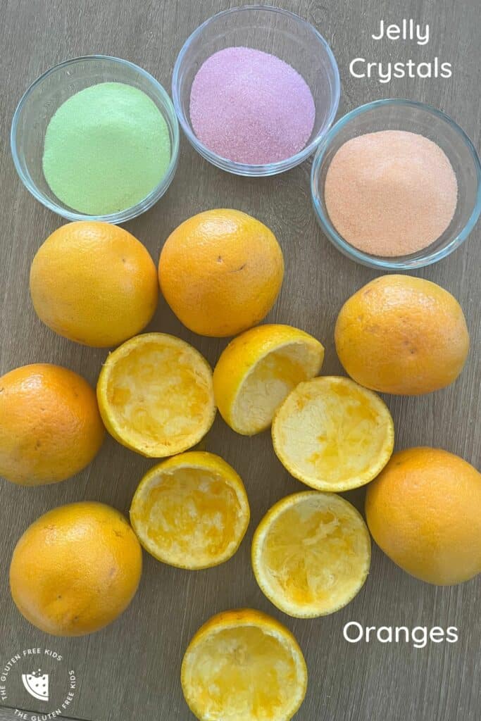 ingredients required to make jelly orange slices