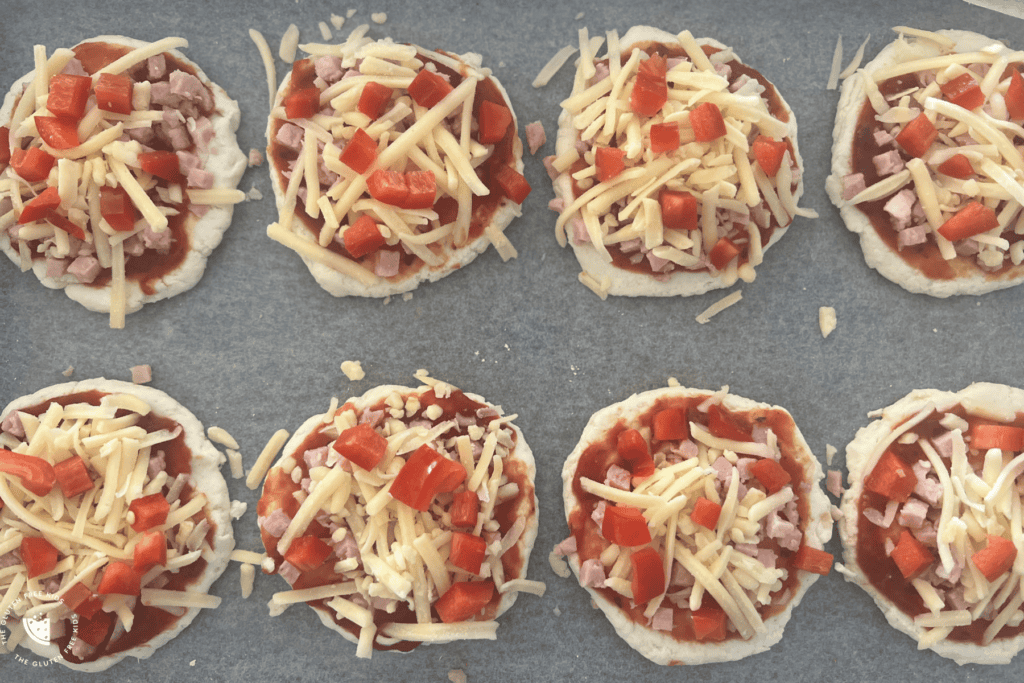 8 mini gluten-free pizzas