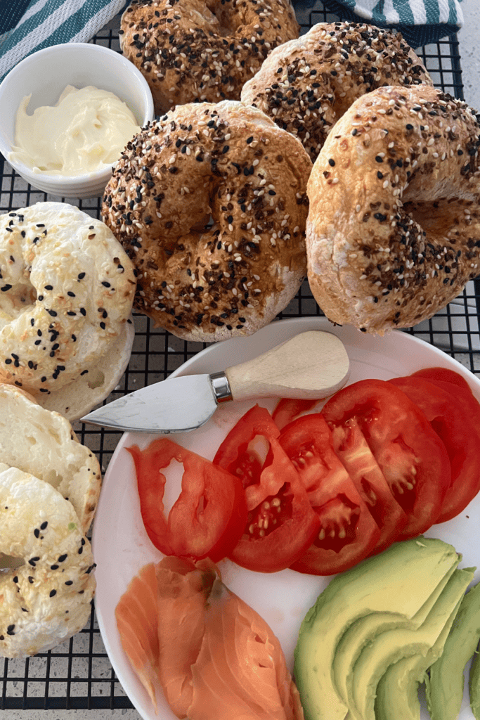 Air Fryer GF Bagels Toppings