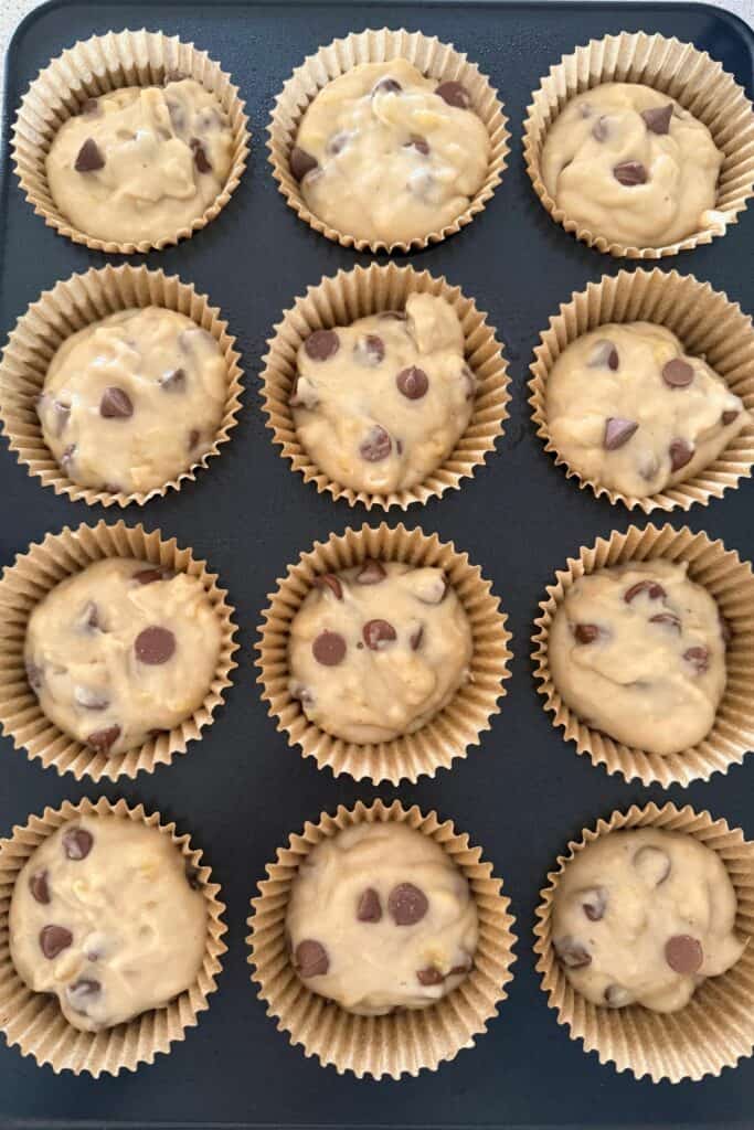 banana chocolate muffins gluten-free