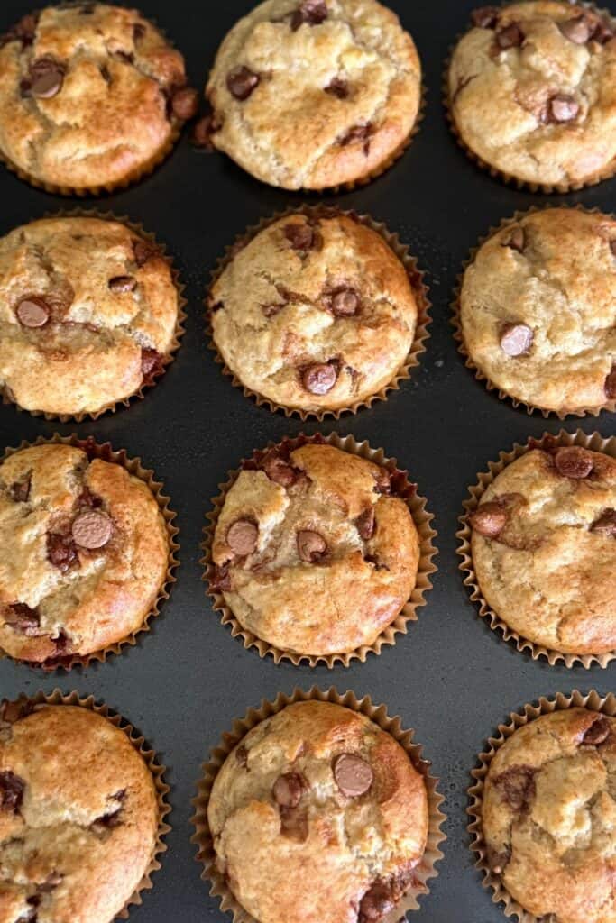 gf banana chocolate chip muffins