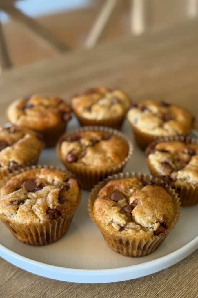 gluten-free banana choc chip muffins
