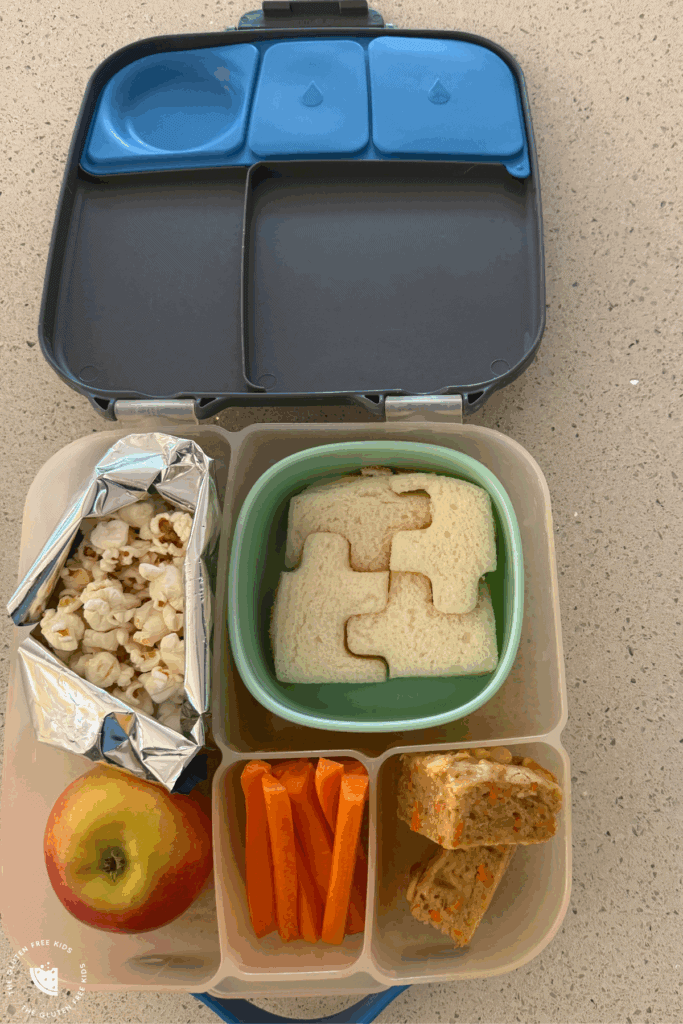 Gluten Free Lunchbox snack ideas carrot cake slice