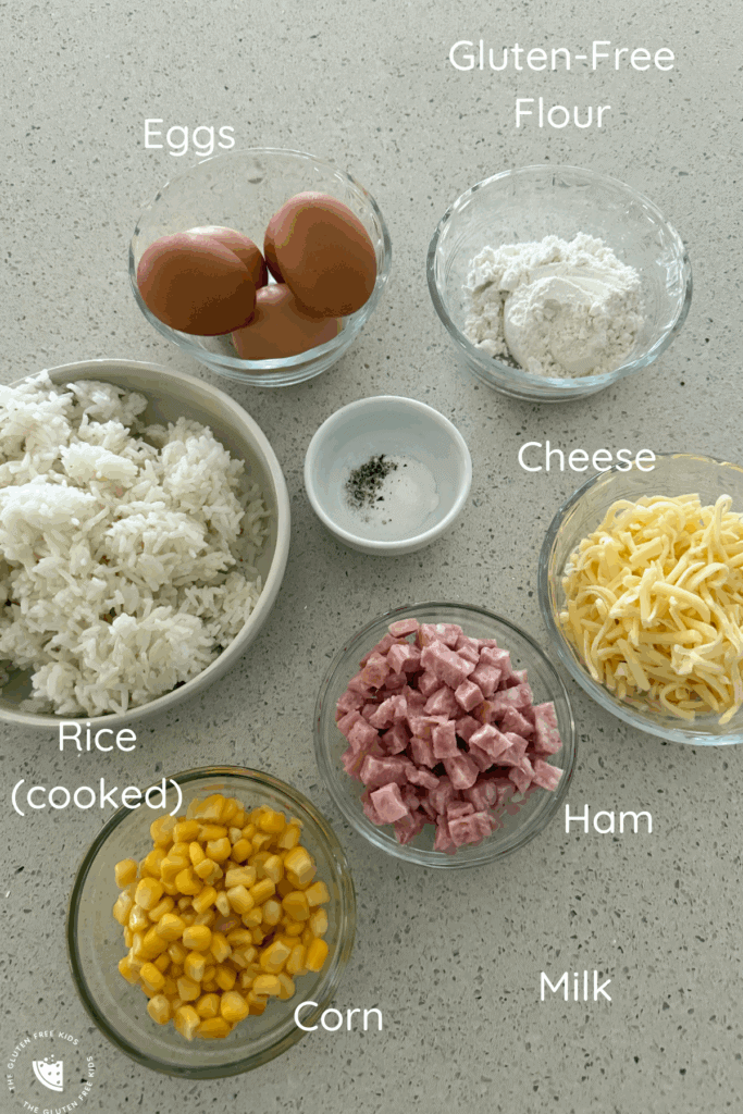 Ingredients Ham Cheese & Rice Slice
