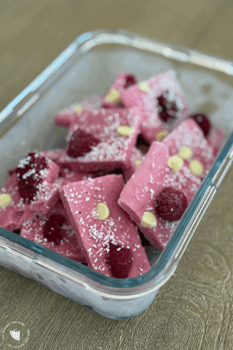 Raspberry Yogurt Bark Frozen