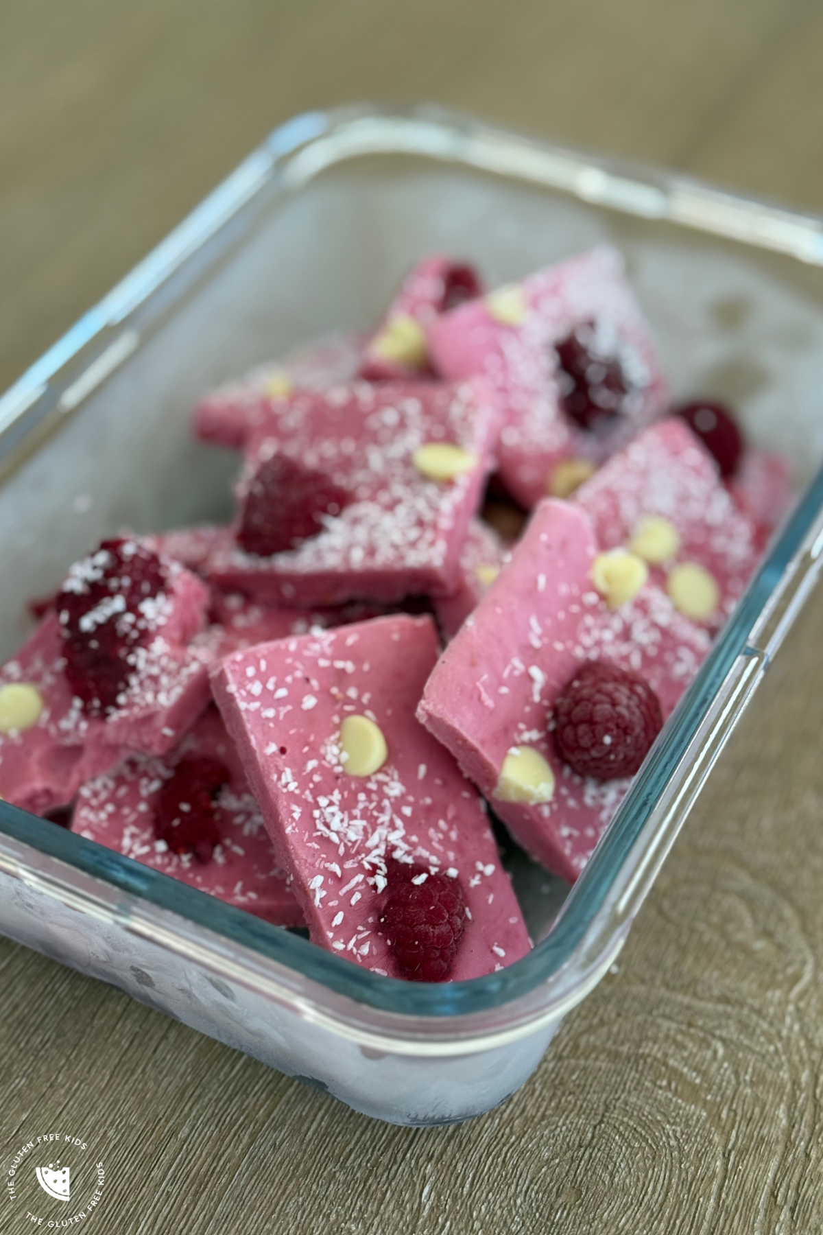 Raspberry Yogurt Bark Frozen