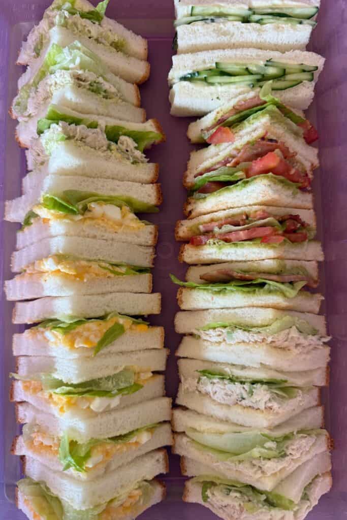 Cucumber Cream Cheese Sandwiches gluten-free