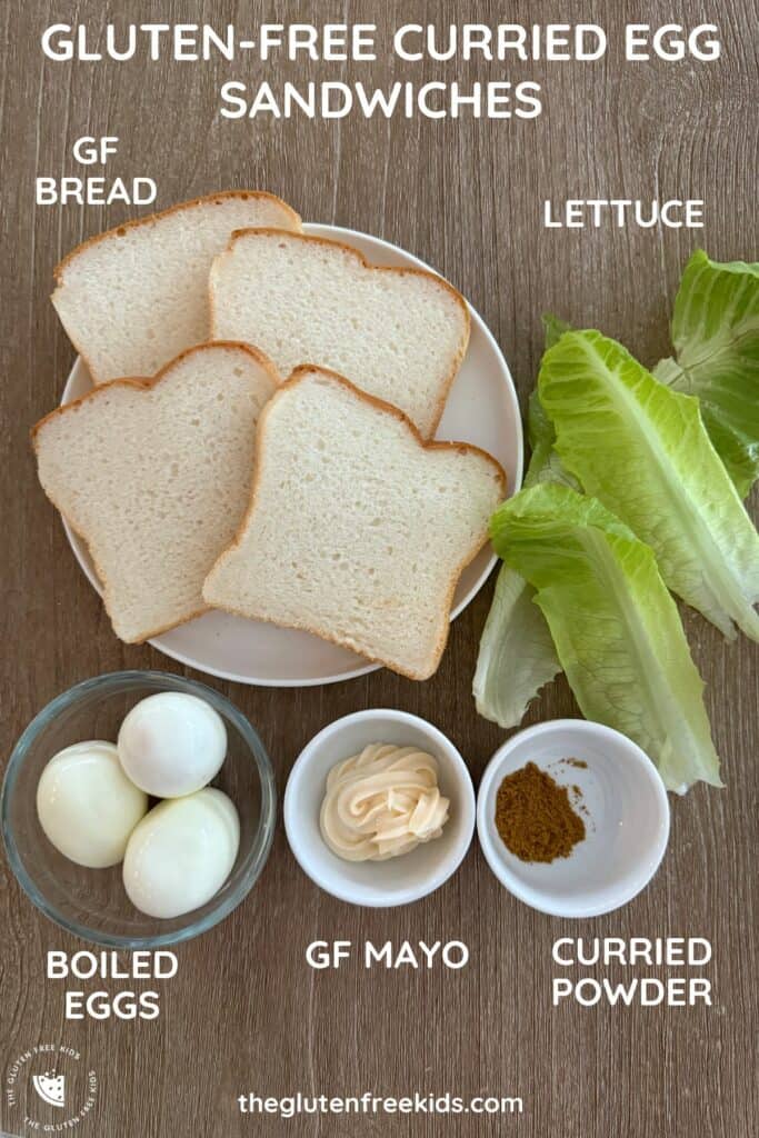 Curried Egg Ingredients for Gluten-Free Curried Egg Sandwiches