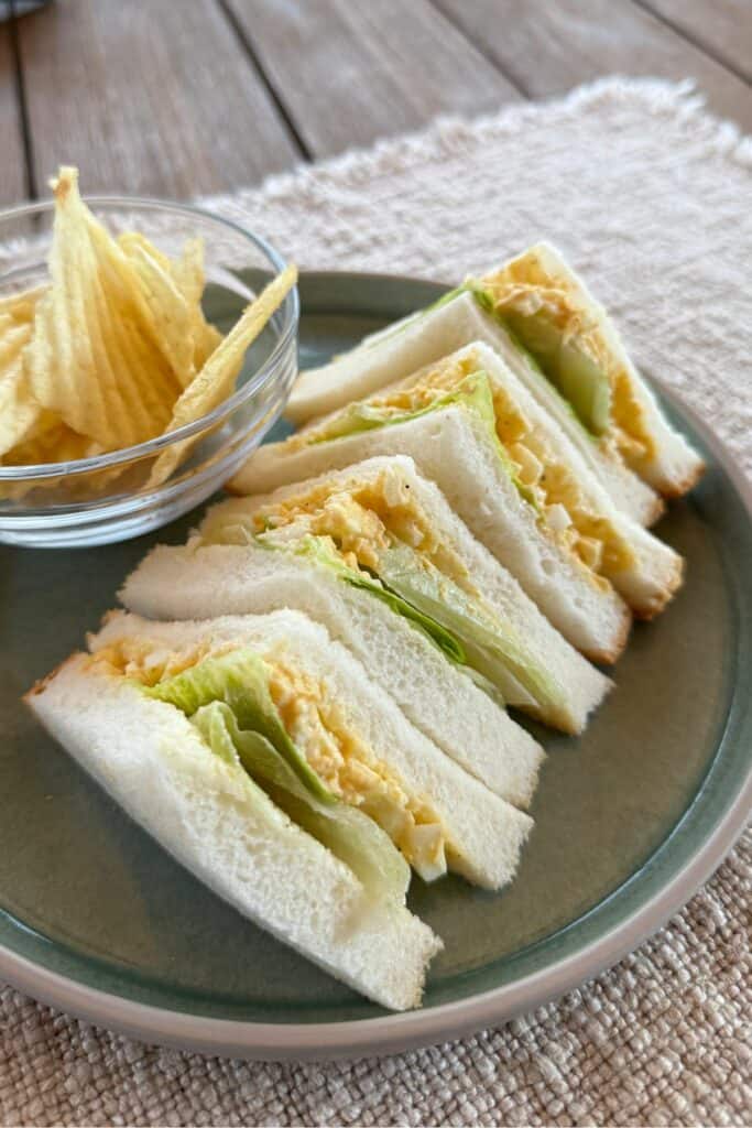 Fresh gluten-free curried egg sandwiches