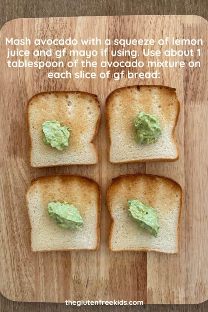Mash avocado with a squeeze of lemon juice.