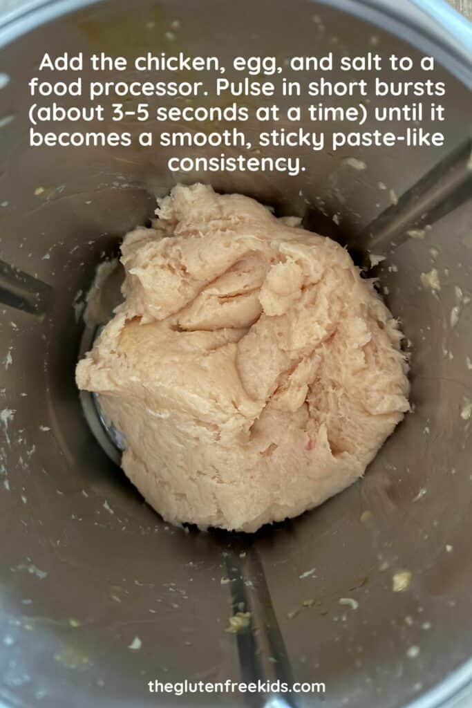 blend the chicken