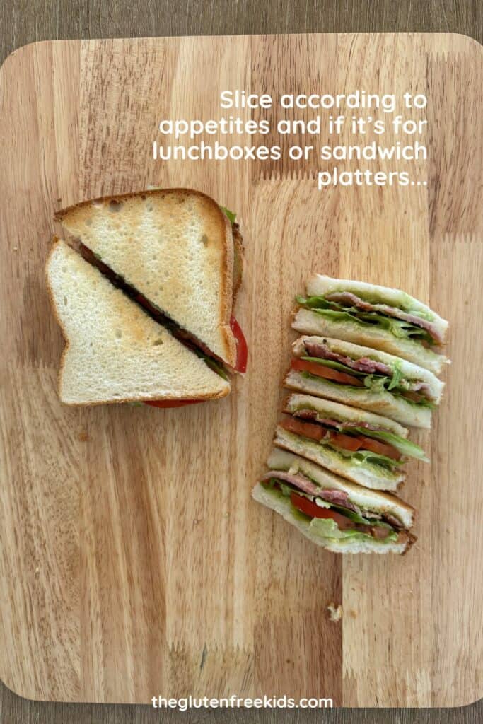 how to slice gluten-free blats for sandwiches