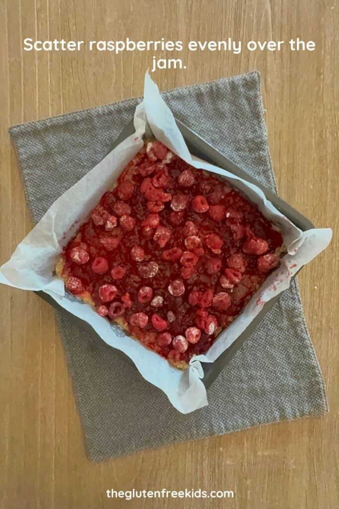 how to make gluten-free Raspberry Crumble Bars 3