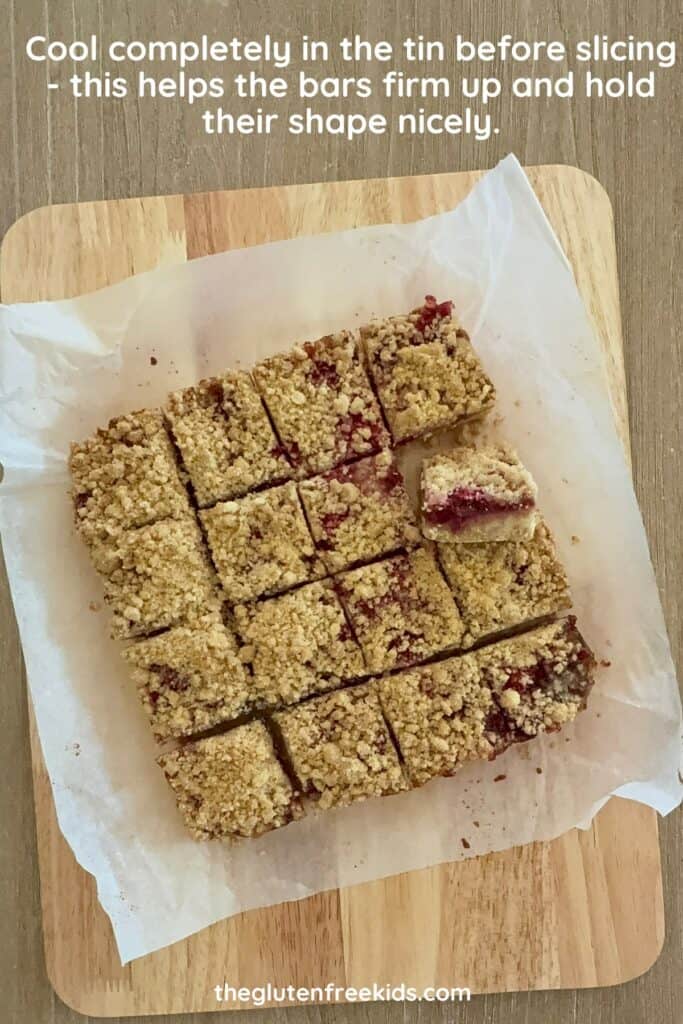 how to make gluten-free Raspberry Crumble Bars 5