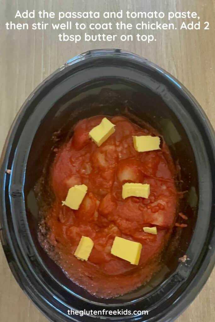 Add the passata and tomato paste