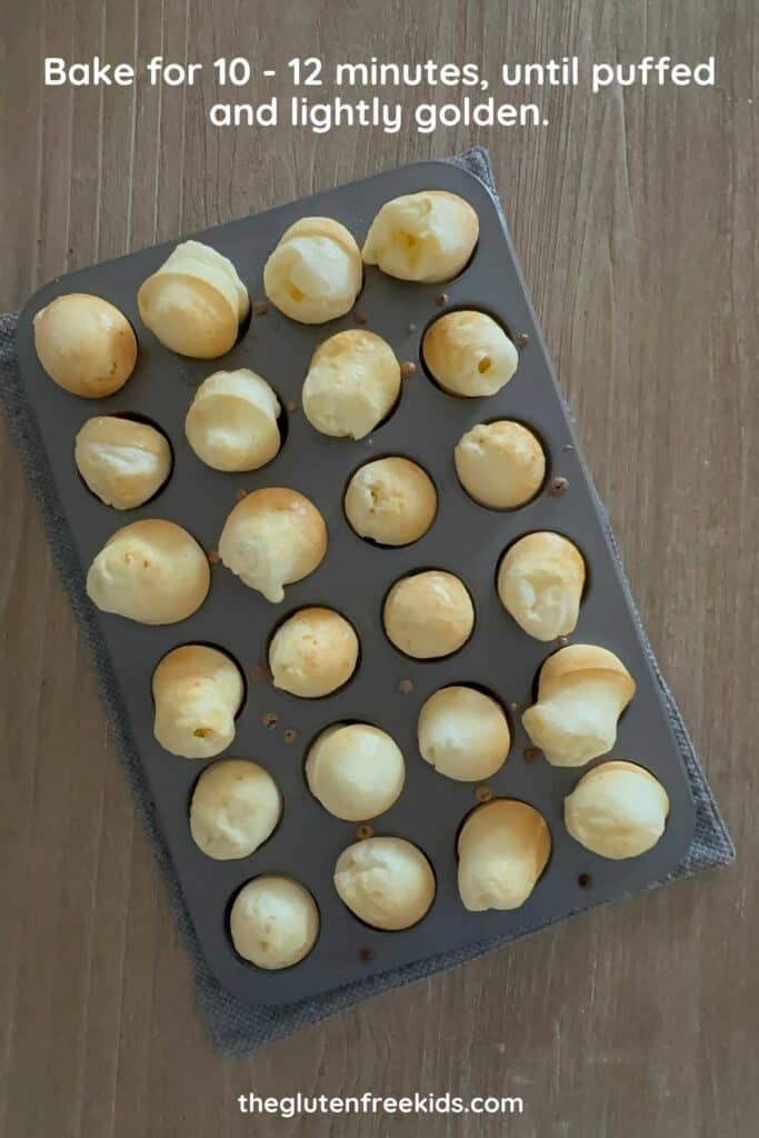 Bake for 10 - 12 minutes, until puffed and lightly golden.
