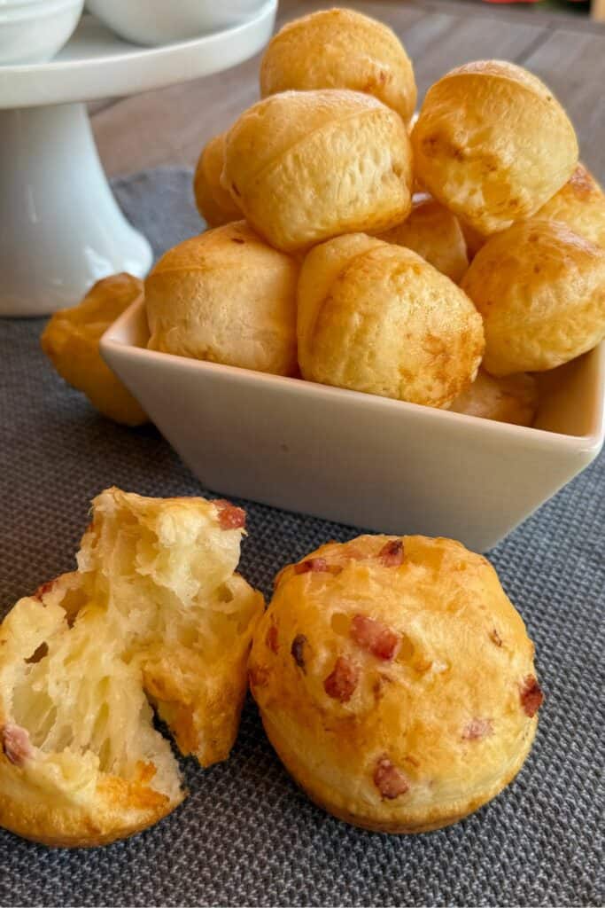 Brazilian Cheese Bread into lunch box breads