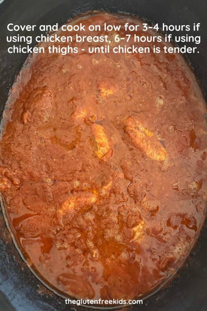 Cover and cook on low until chicken is tender.
