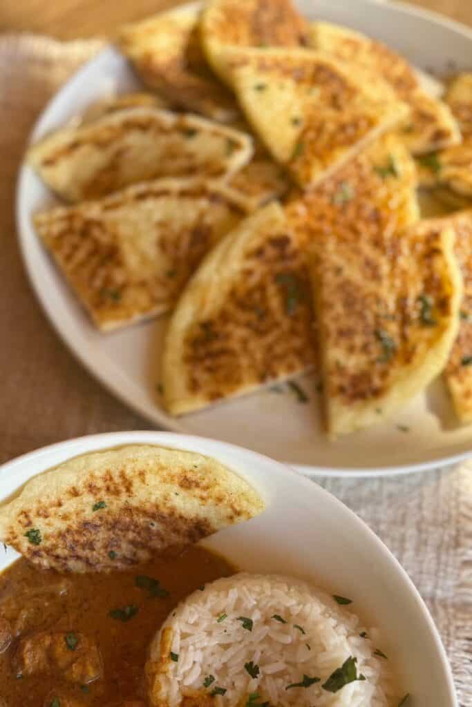 Plate of Gluten Free Naan Breads