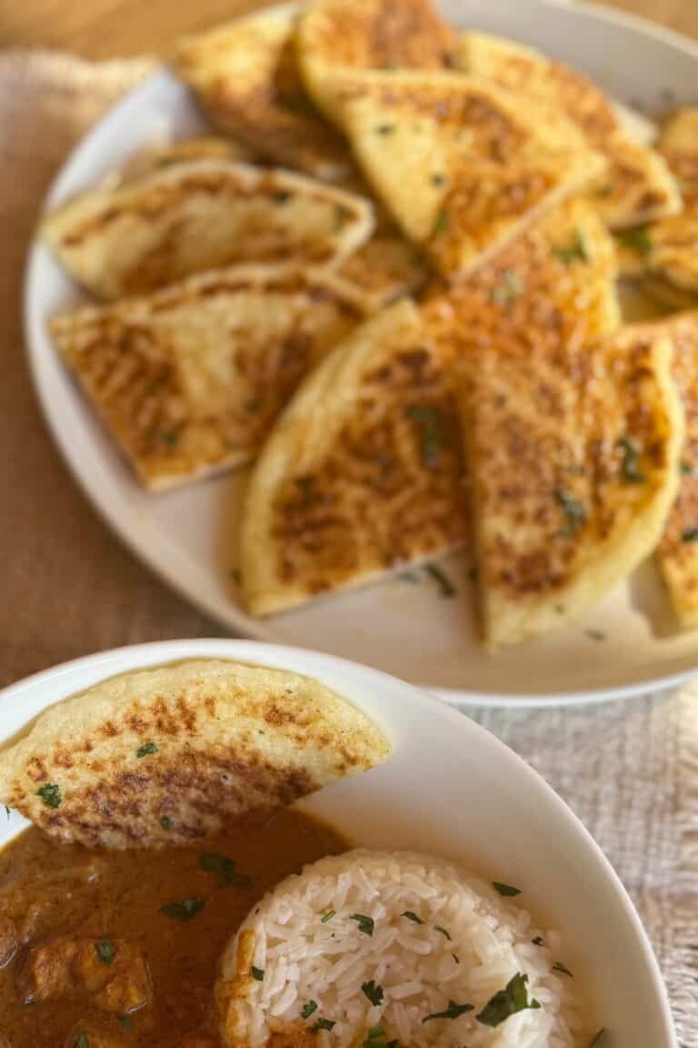 Plate of Gluten Free Naan Breads