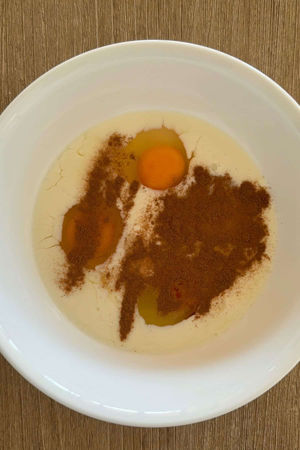 whisk the eggs milk and cinnamon to make french toast