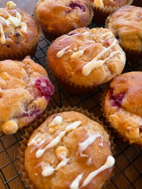 Gluten-Free Raspberry and White Chocolate Muffins