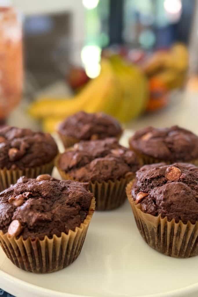 gluten-free double chocolate muffins