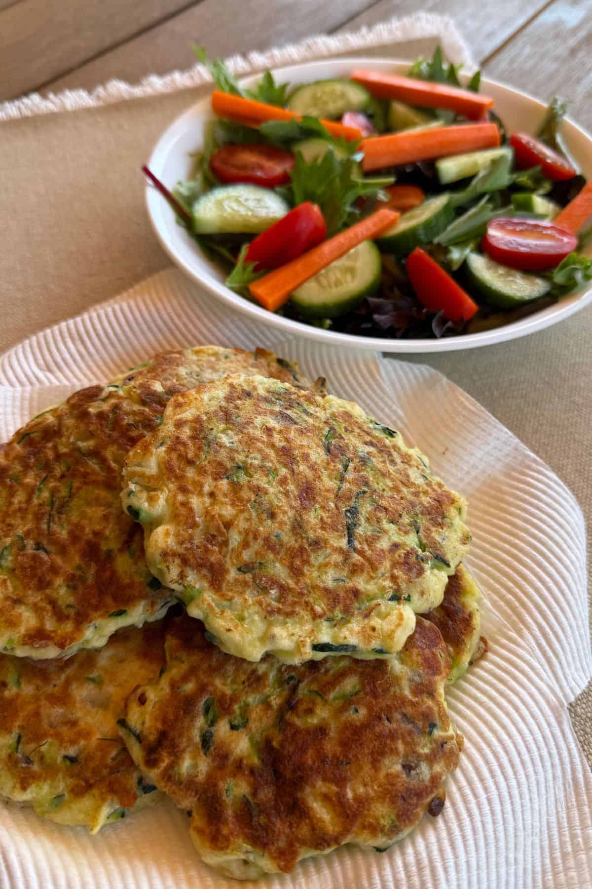 gluten free zucchini pancakes for lunchbox