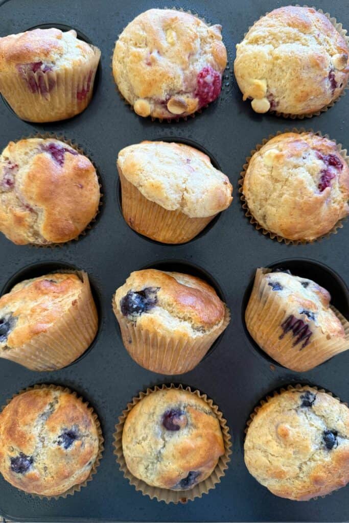 tray of gluten-free muffins