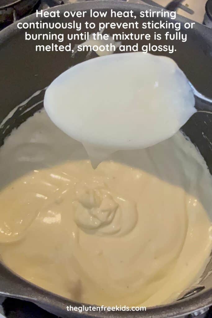 stir until cheese is melted and smooth.