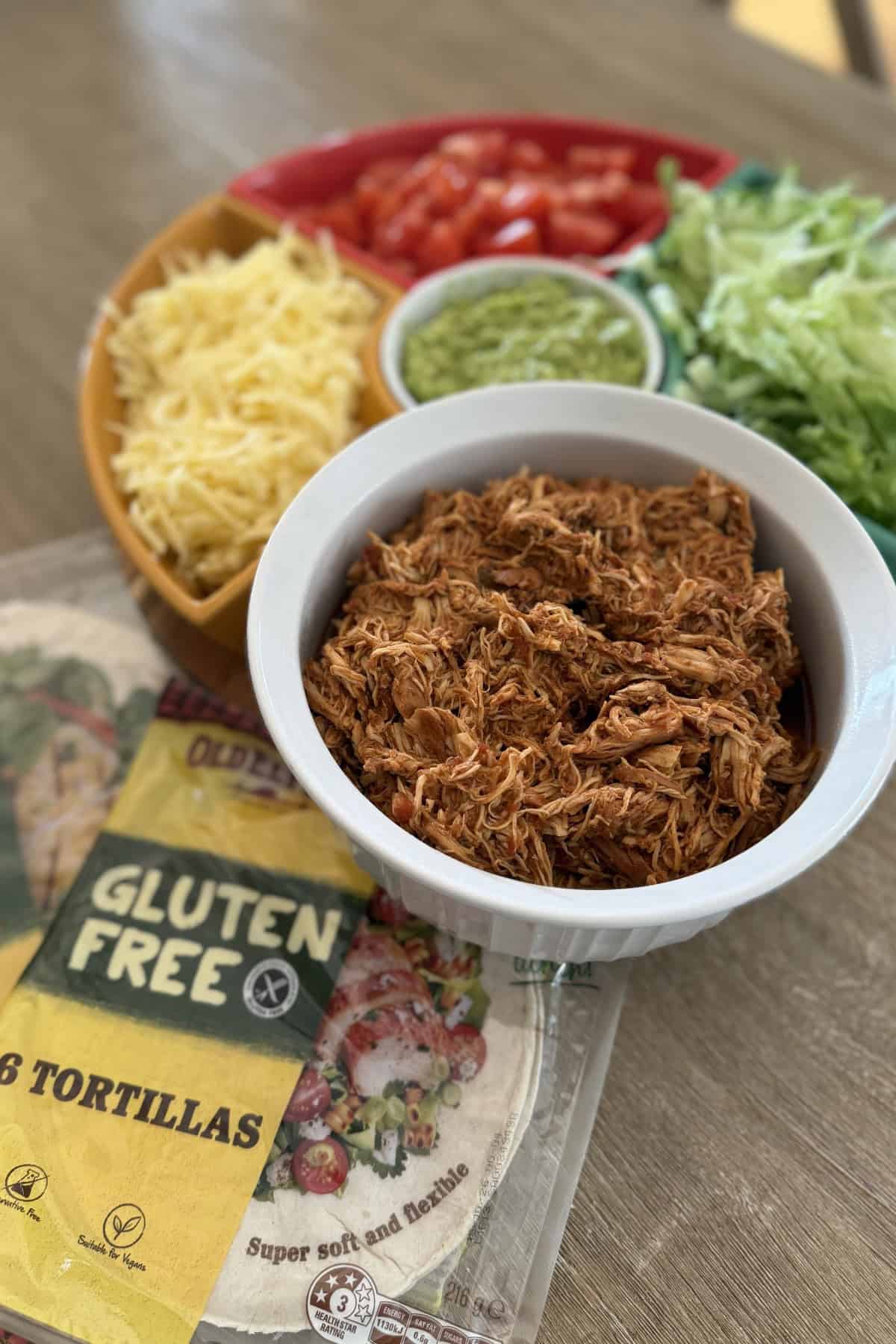 Mexican Shredded Chicken Gluten-Free Slow Cooker