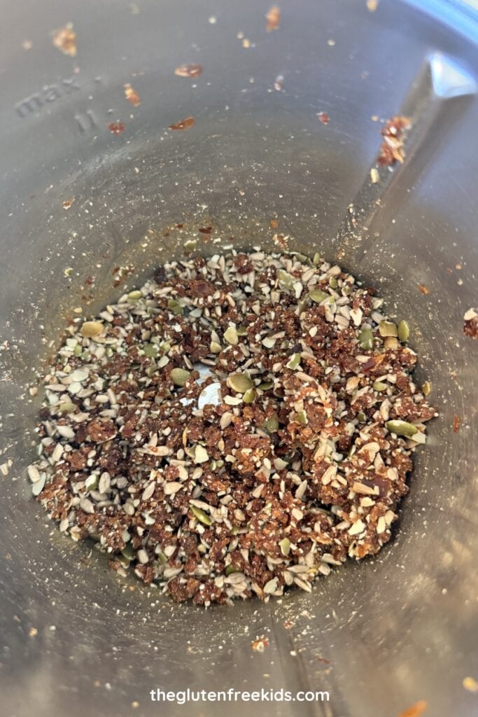 Pulse seeds until roughly chopped but still textured.