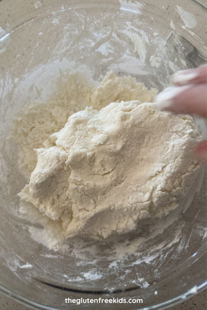 flour and yoghurt mix knead